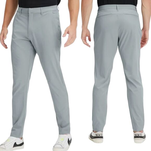 Fabletics The Only Pant Mens Medium Gray Tapered Snap Stretch Athletic Comfort - Picture 1 of 13